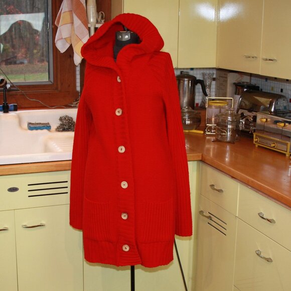 Sidney Gould Sweater Dress Vintage Hooded Women's Jacket - Picture 1 of 5